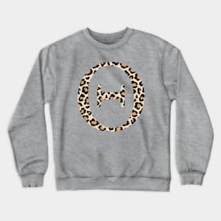 Theta Cheetah Letter Crewneck Sweatshirt